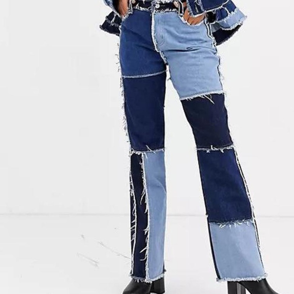 JADED LONDON PATCHWORK JEANS